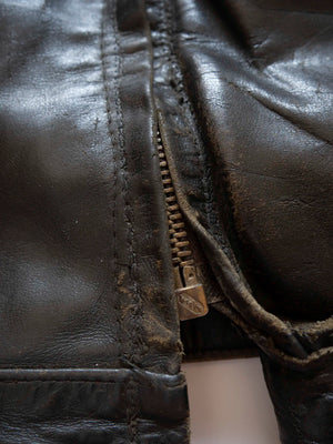 60s German Leather Jacket - L