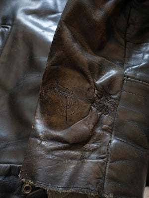 60s German Leather Jacket - L