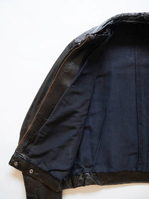 60s German Leather Jacket - L