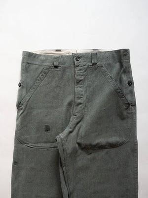 60s 70s Swiss Army Denim Work Pants - W36 L34