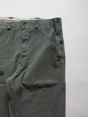 60s 70s Swiss Army Denim Work Pants - W36 L34