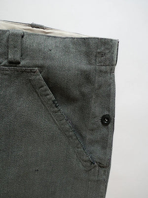 60s 70s Swiss Army Denim Work Pants - W36 L34