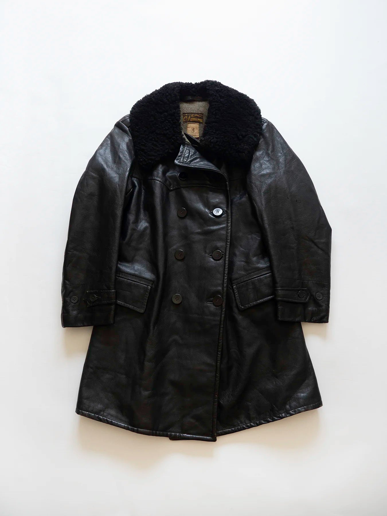 Manteau en cuir de l'armée suédoise, Seconde Guerre mondiale - M