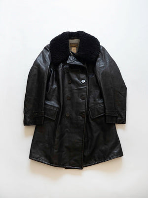 WW2 Swedish Army Leather Coat - M