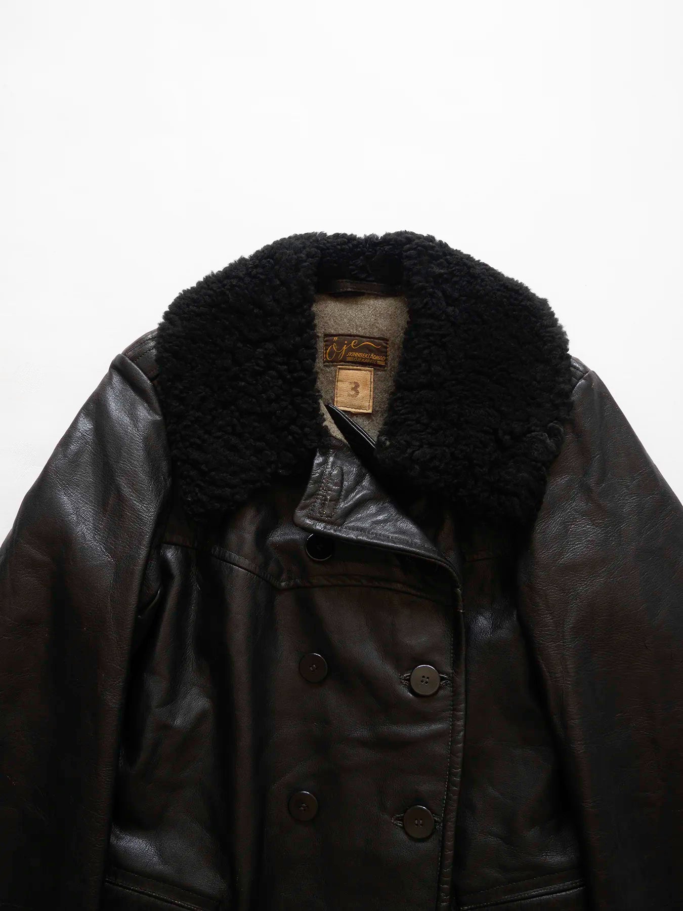 Manteau en cuir de l'armée suédoise, Seconde Guerre mondiale - M