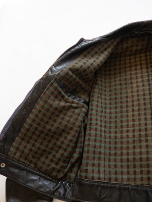 40s 50s German Bike Leather Jacket - S