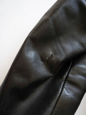 40s 50s German Bike Leather Jacket - S