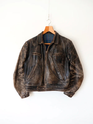 30s 40s German Leather Jacket - S/M