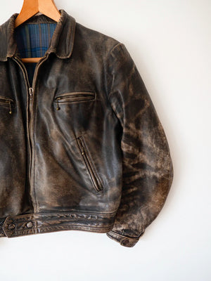 30s 40s German Leather Jacket - S/M