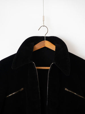1960s Black Spanish Corduroy Jacket - M