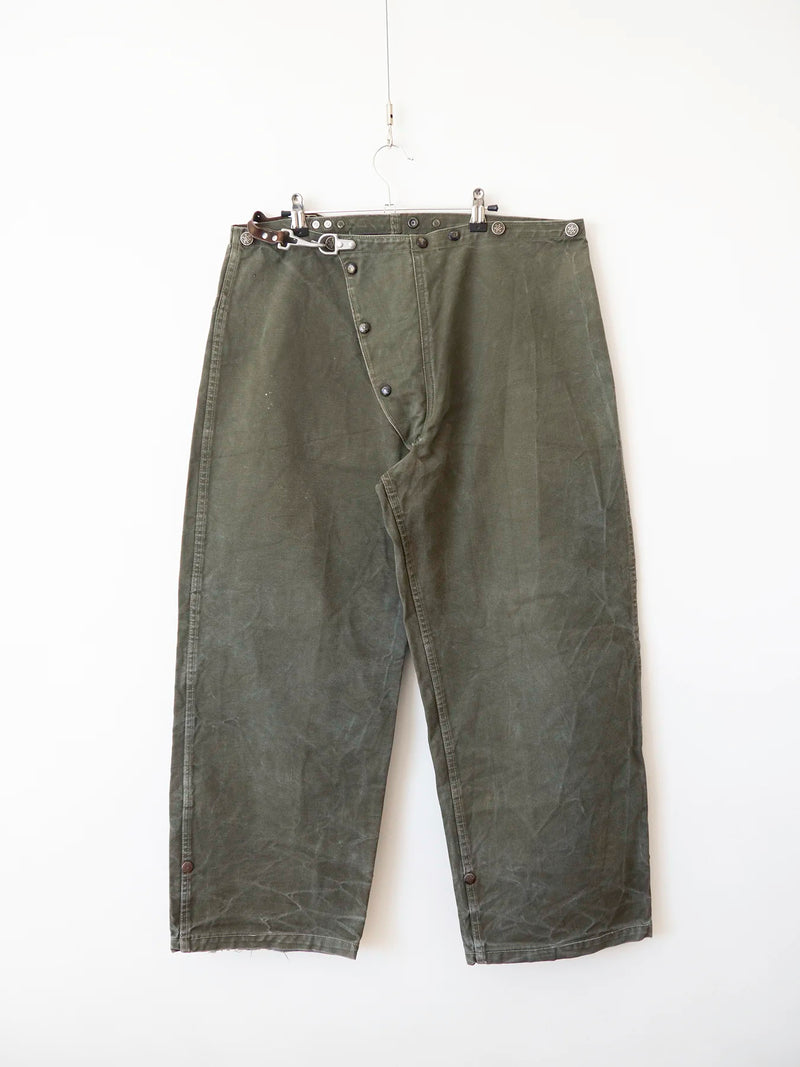 Pantaloni da pompiere US Army anni 50, vista frontale intera