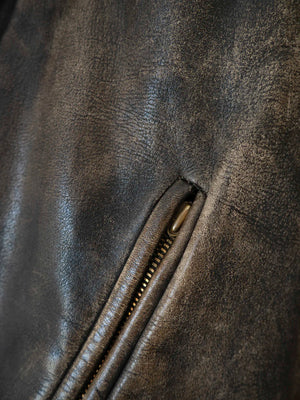 30s 40s German Leather Jacket - S/M
