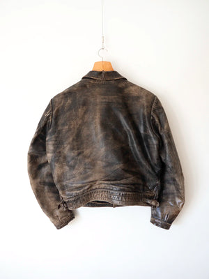 30s 40s German Leather Jacket - S/M