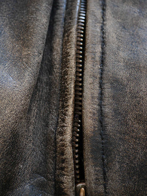 30s 40s German Leather Jacket - S/M