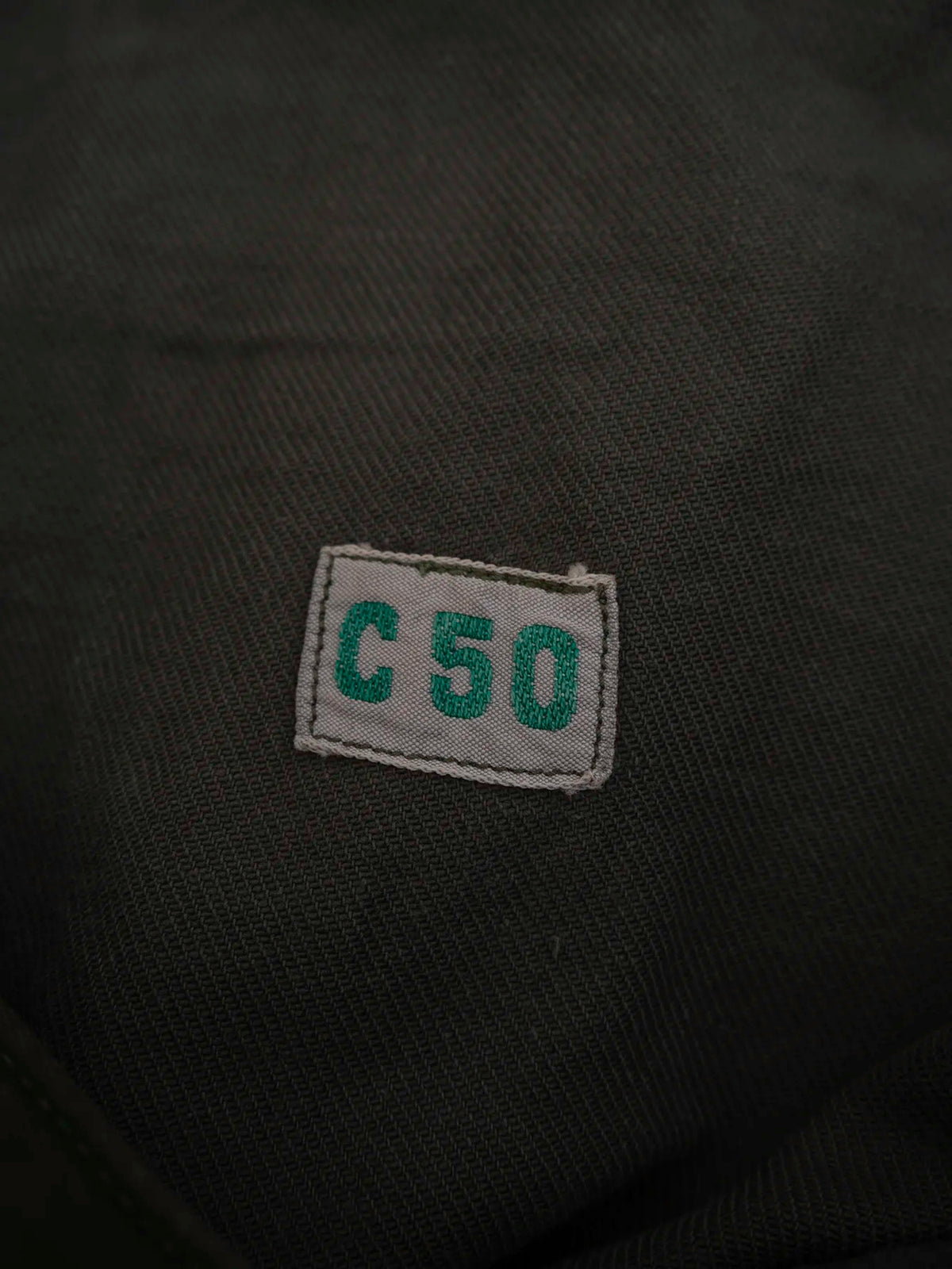 Etichetta originale di taglia C50 dell'esercito svedese