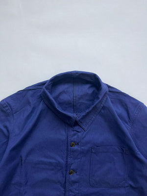 Work Jacket bleu from 1970s M.T.C Paris. Complete with all original labels. Made France. Piece of French vintage history, typical blue workwear product.
