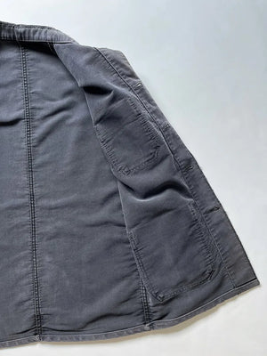 Veste de travail en moleskine noire des années 50 - M