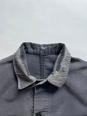 Veste de travail en moleskine noire des années 50 - M