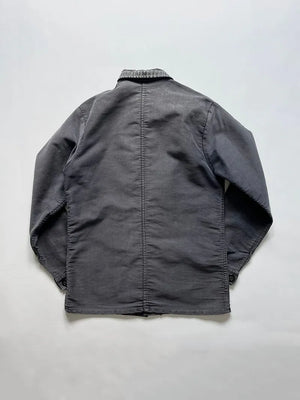 Veste de travail en moleskine noire des années 50 - M