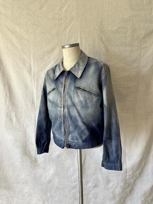 Veste Cycliste Française Années 50 Coton Bleu - M