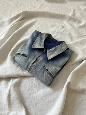 Veste Cycliste Française Années 50 Coton Bleu - M