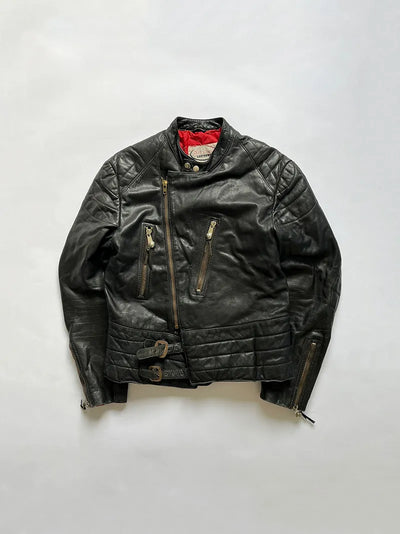Leather biker jacket Damen 70s - S