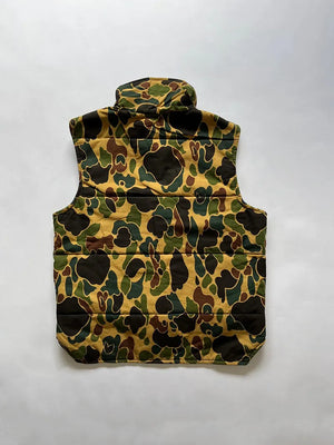 70s 80s Jim Catfish Duck Camo Gilet - M