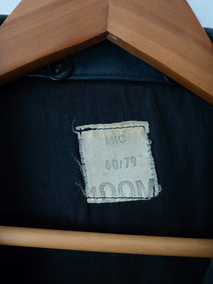 Blouson en cuir de pilote de l'armée de l'air française des années 70 - L
