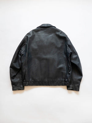 70s French Air Force Pilot Leather Jacket - L