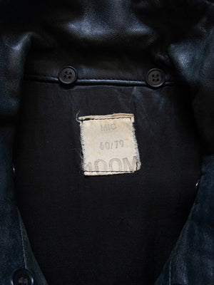 70s French Air Force Pilot Leather Jacket - L