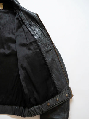 70s French Air Force Pilot Leather Jacket - L