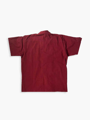 Guayabera bordeaux mexicaine vintage M