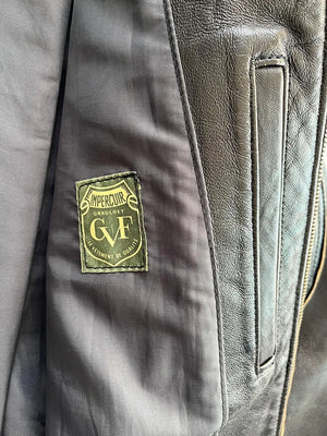 French civilian leather pilot jacket GVF 70s - L