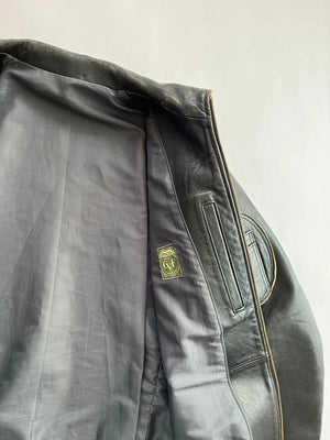 French civilian leather pilot jacket GVF 70s - L