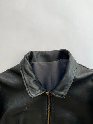 French civilian leather pilot jacket GVF 70s - L