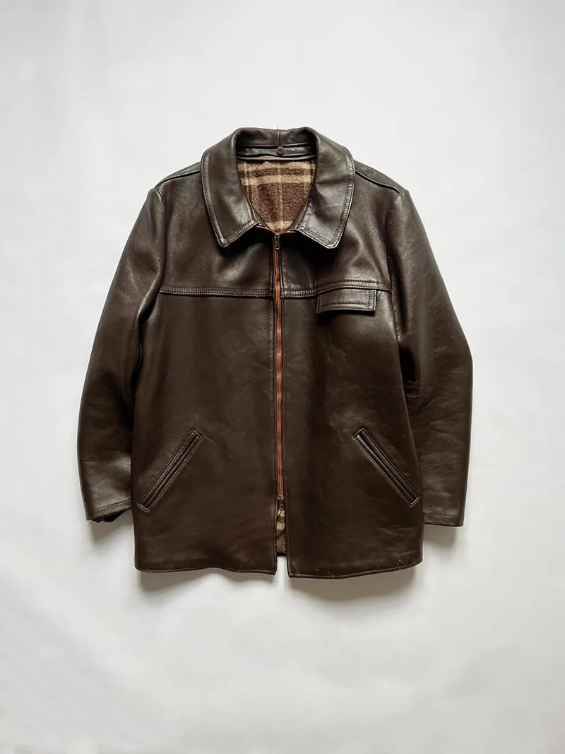 60s GVF French Leather Jacket - XL