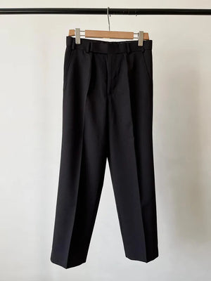 Black British Army Wool Blend Trousers