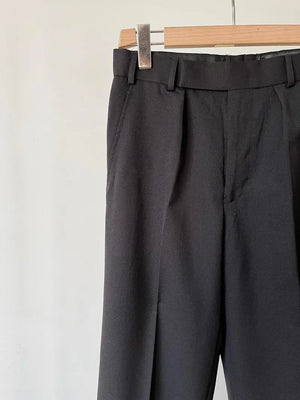 Black British Army Wool Blend Trousers