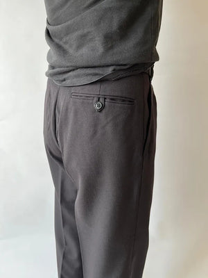 Black British Army Wool Blend Trousers
