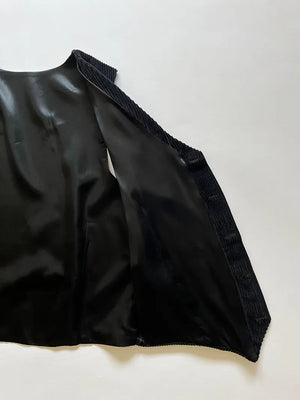 60s French Corduroy Hunting Vest - M