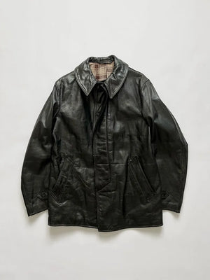 60s French Corbusier Leather Jacket / EGF - M
