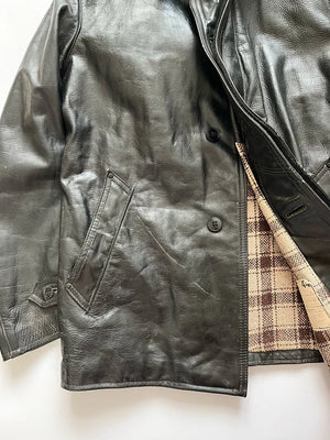 60s French Corbusier Leather Jacket / EGF - M