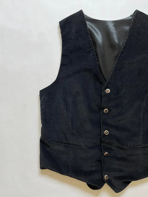 60s French Corduroy Hunting Vest - M