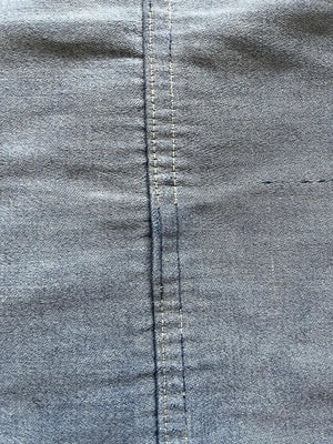 Veste de travail bleue en moleskine années 40 50 Tiss Acier - S