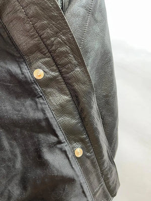 Blouson Tank en peau de chèvre italienne des années 80 - T. M