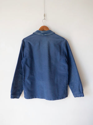 60s Blue Moleskin Work Jacket Beau-Fort - M