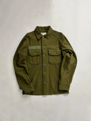 50–70s OG-108 vintage wool uniform shirts. The term “Olive Green 108” refers to a dark green shade adopted for military uniforms and use. Second pattern.