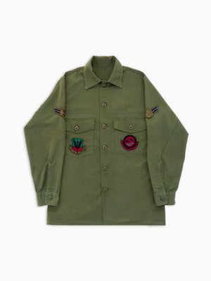 OG-507 vintage shirt uniform U.S. Army 80s. 1973 marked a significant moment for the US Army with the introduction of service uniforms in polyester and cotton.