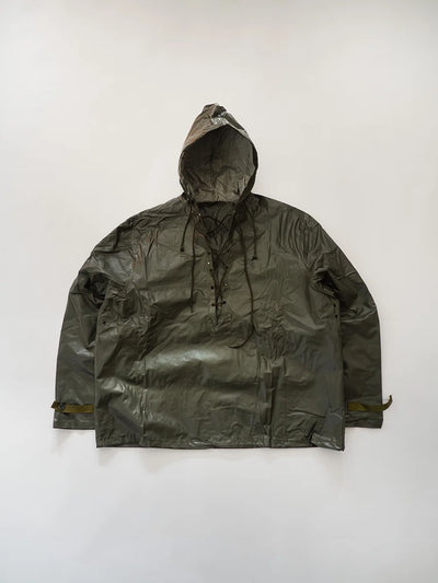 80s 90s Italian Navy Rain Jacket - XL
