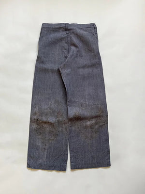 50s French Navy Ramie Sailor Pant - W33 L32